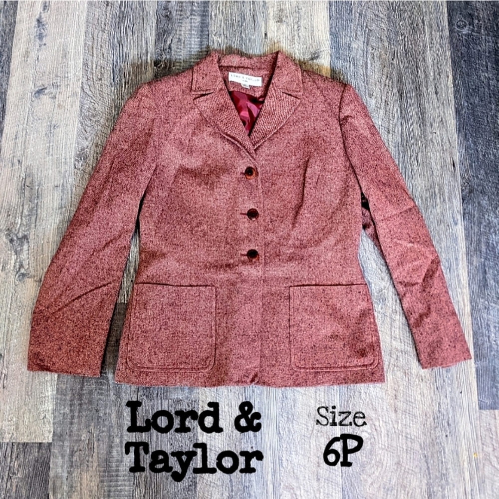 LAST CALL! 24HRS⚡Lord & Taylor PETITE brown wool-blen…